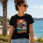 t shirt stay positive – humour feel good & vibes estivales