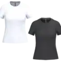 T-shirt femme personnalisable noir et blanc col rond coupe cintrée – textile vierge premium prêt à imprimer Pilou Shop 64