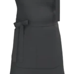tablier noir professionnel personnalisable avec grande poche frontale et lien de serrage
