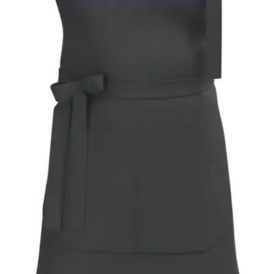 tablier noir professionnel personnalisable avec grande poche frontale et lien de serrage