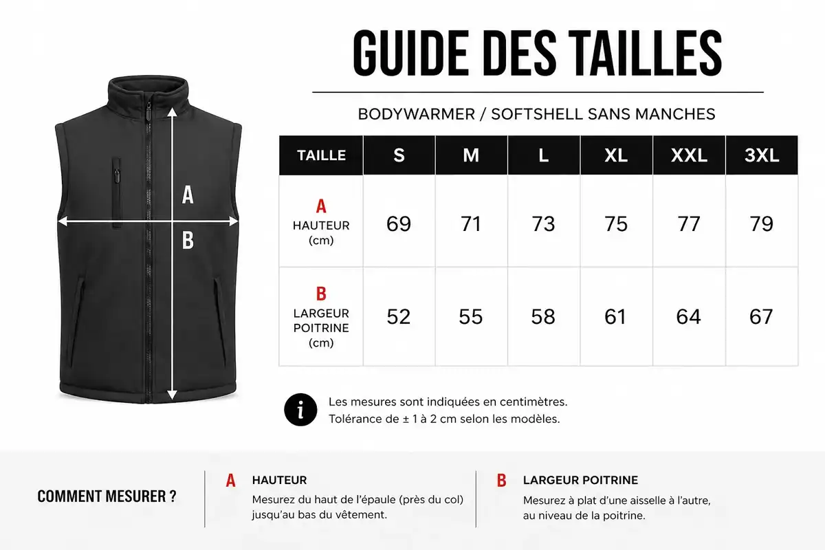 Guide des tailles Pilou Shop 64