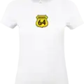 t shirt femme blanc béarn 64 route vintage – style local & identité forte