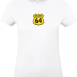 t shirt femme blanc béarn 64 route vintage – style local & identité forte