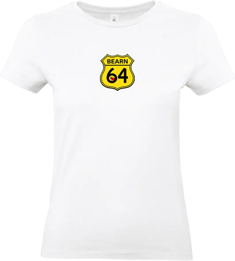 t shirt femme blanc béarn 64 route vintage – style local & identité forte