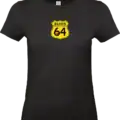 t shirt noir coupe femme béarn 64 route vintage – style local & identité forte