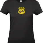 t shirt noir coupe femme béarn 64 route vintage – style local & identité forte