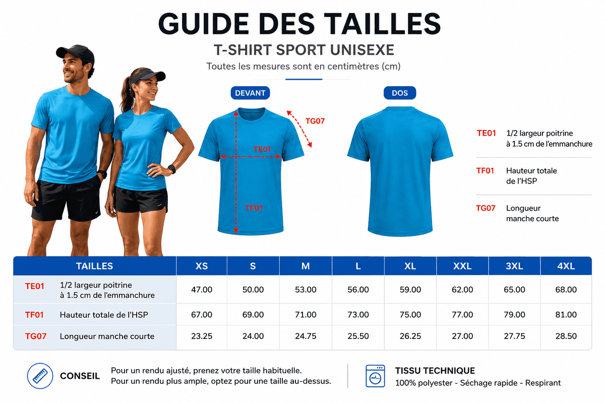 Guide des tailles Pilou Shop 64
