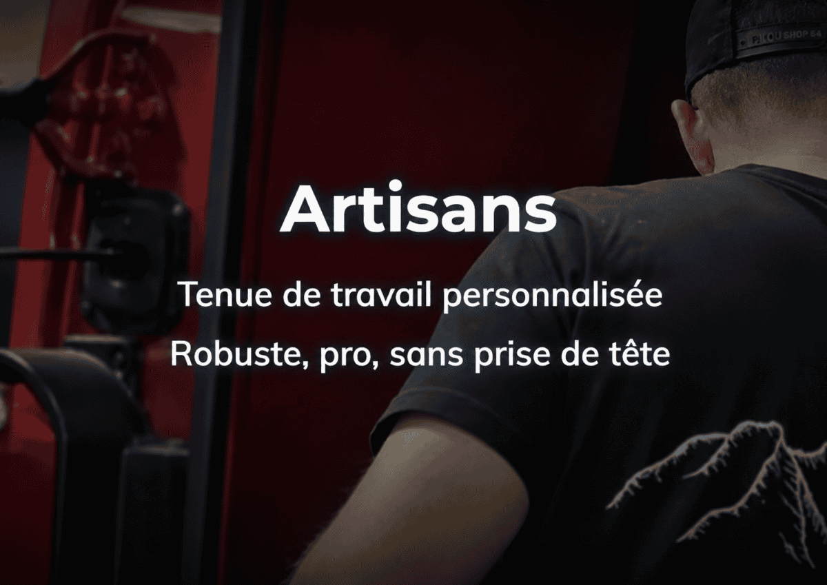Tenues de travail personnalisées pour artisans