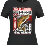 T-shirt femme noir truite Gave de Pau