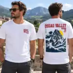 Homme portant un tee-shirt blanc Ossau Valley