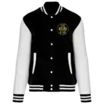 Veste varsity noire et blanche Les Mains D’Or