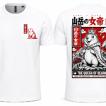t shirt queen of béarn style japonais T-shirt blanc marmotte reine des montagnes