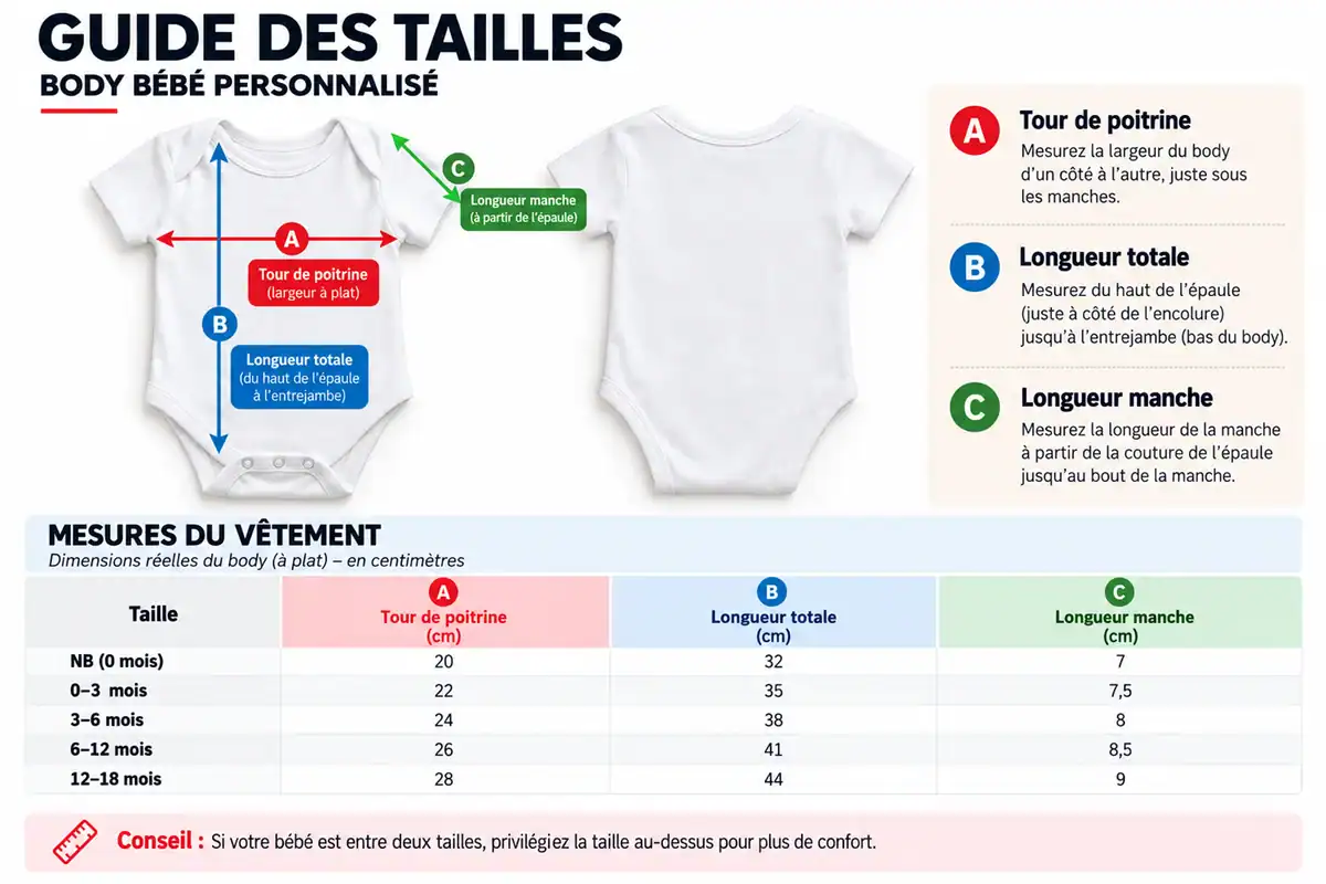 Guide des tailles Pilou Shop 64